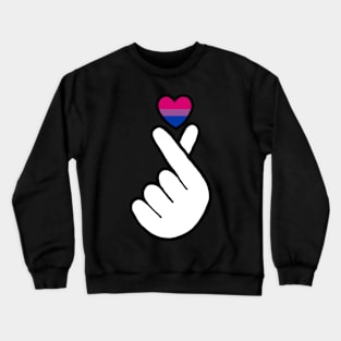 heart fingers - bisexual Crewneck Sweatshirt